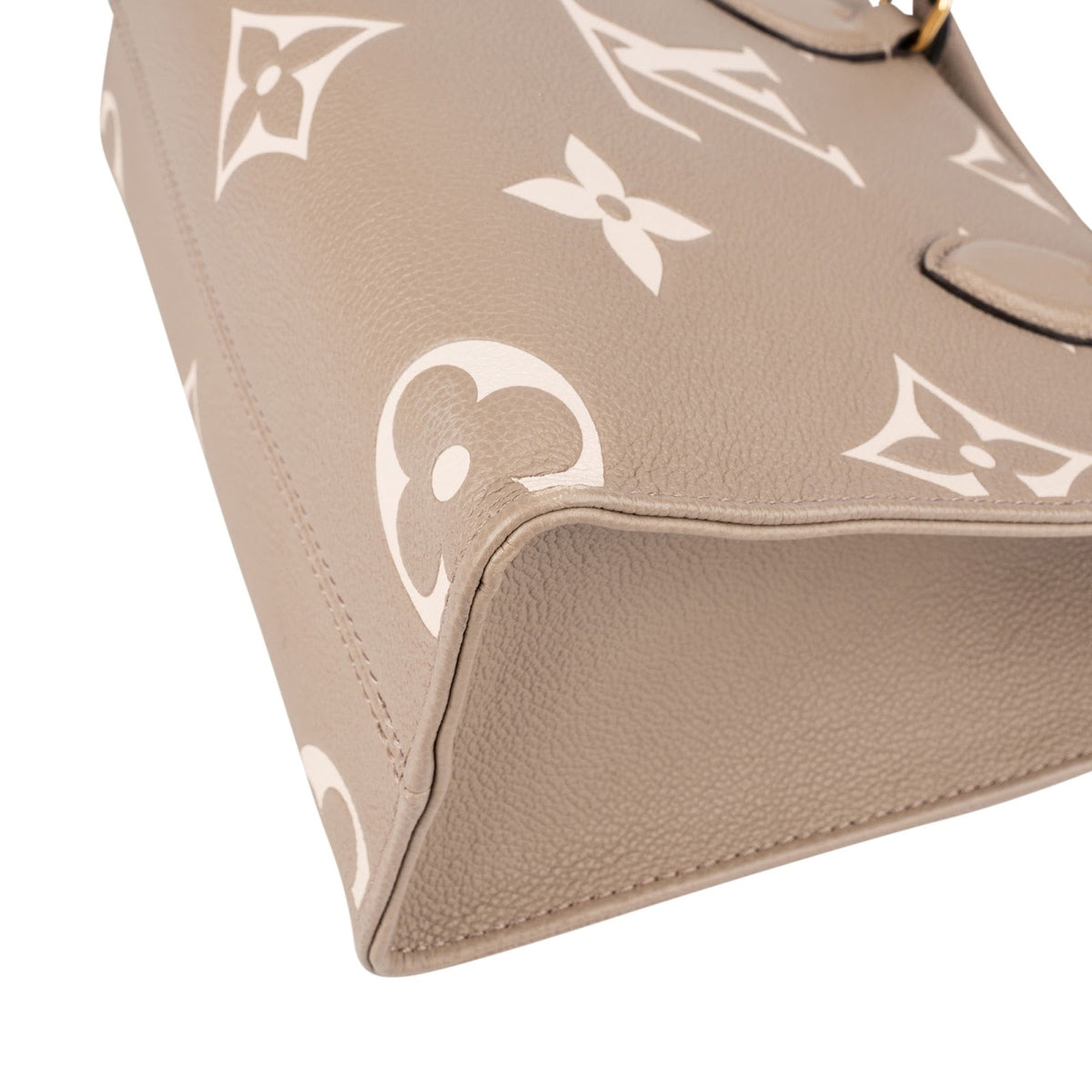 Borsa Louis Vuitton OnTheGo PM in pelle Monogram Empreinte bicolore