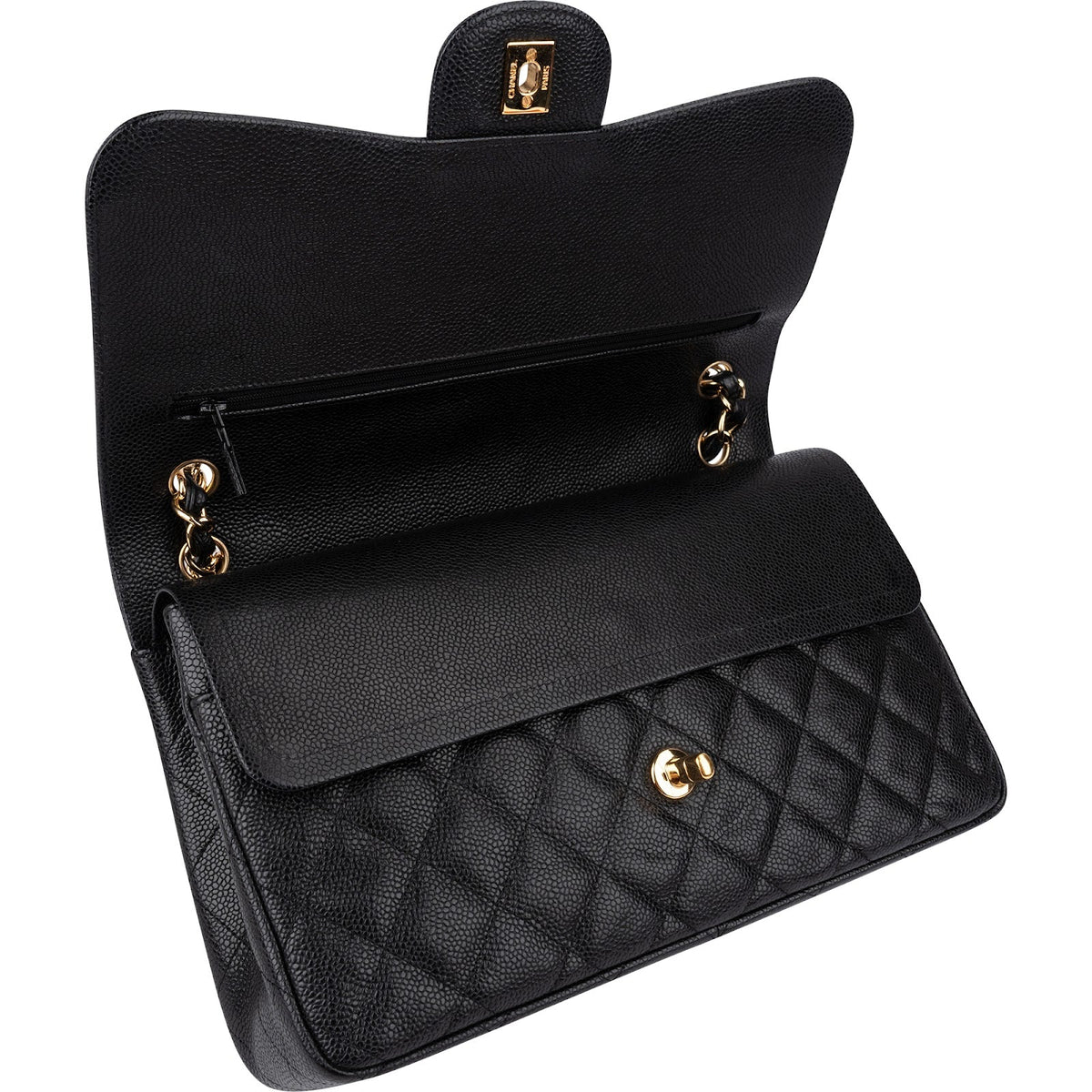 Chanel Caviar Leder Jumbo Double Flap Umhängetasche, Bild 12 von 15