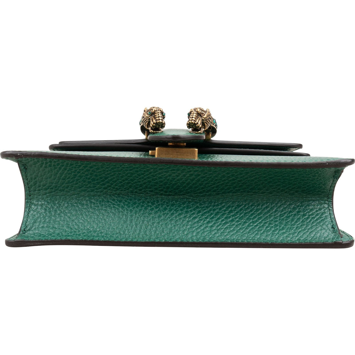 Gucci Grained Green Leather Dionysus Crystal Small Crossbody Bag