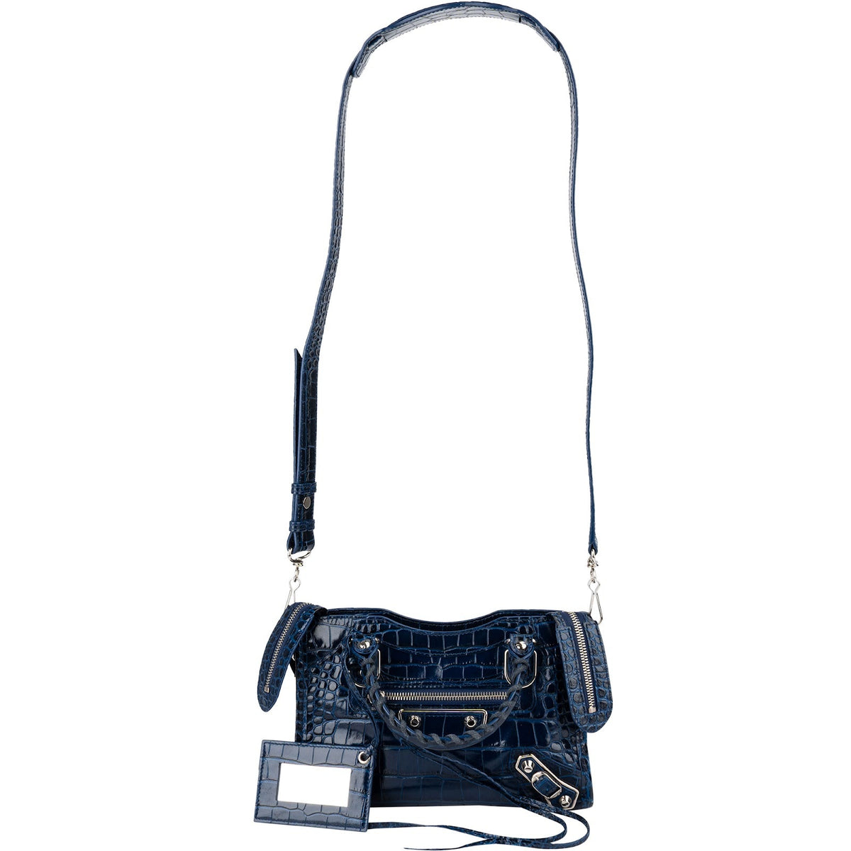 Balenciaga Croc-Embossed Neo Cagole City Handtasche, Bild 9 von 12