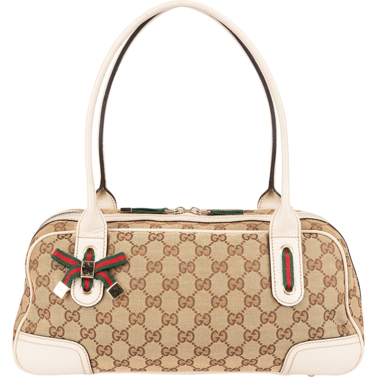 Gucci Monogram GG Canvas Princy aus Canvas und Leder – Vorderansicht