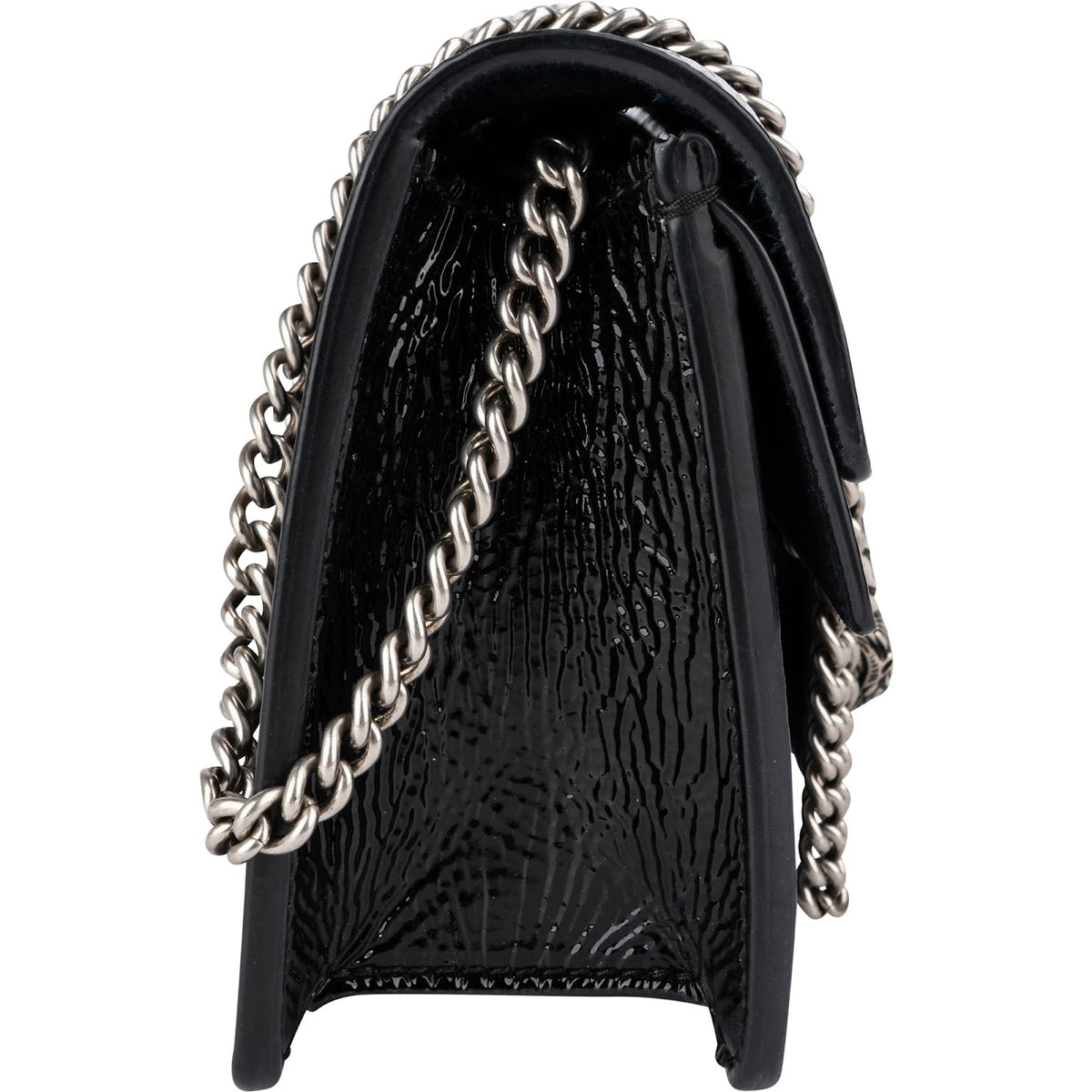 Gucci Dionysus Super Mini Crossbody Bag in Wrinkled Patent Leather