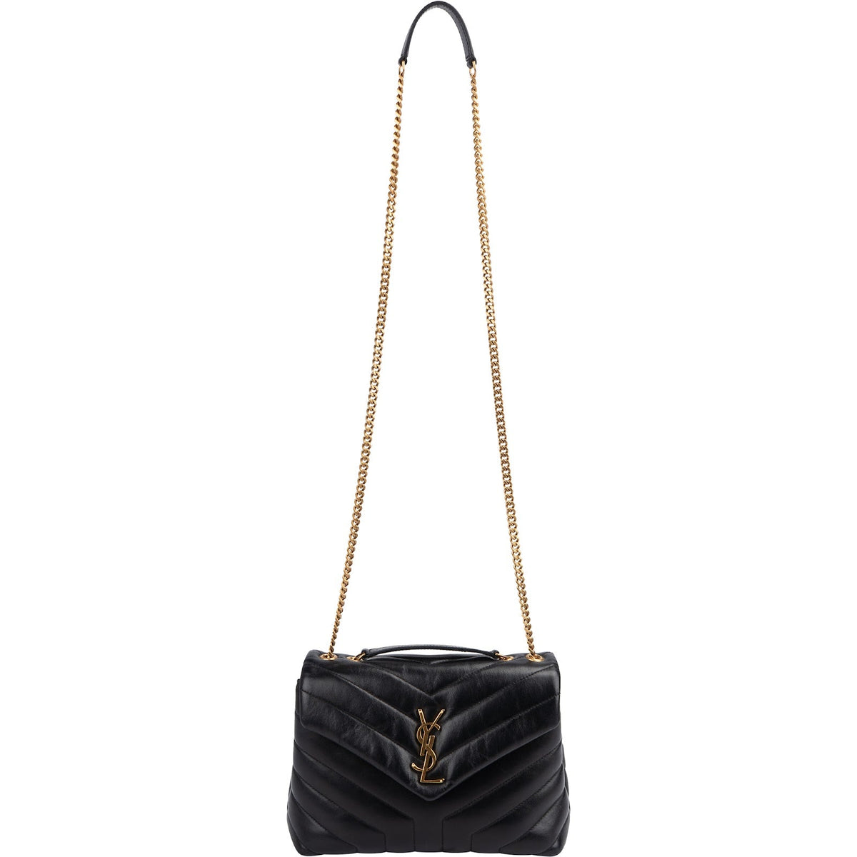 Saint Laurent Loulou Medium aus gestepptem Lammleder – Ansicht 8