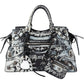 Balenciaga Graffiti Print Neo Cagole City aus Leder – Vorderansicht