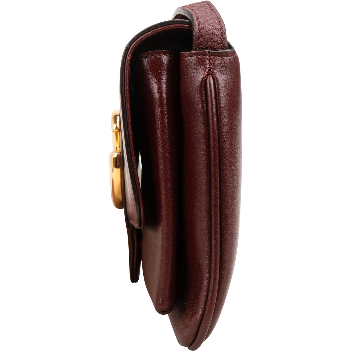 Bolso bandolera Gucci GG Arli pequeño en piel burdeos