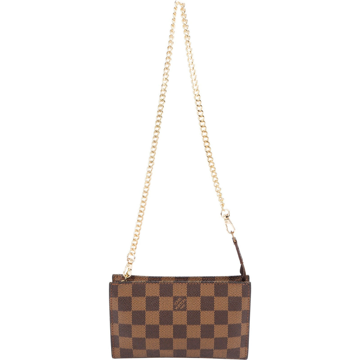 Bolso de hombro Louis Vuitton Bucket Pochette en lona Damier Ebene