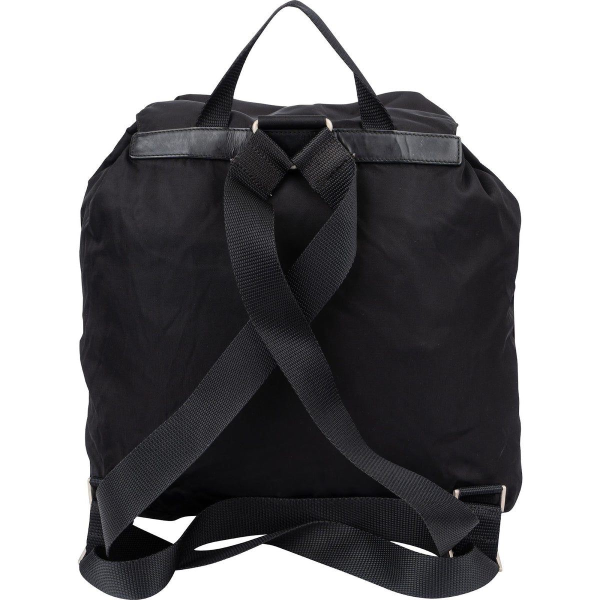 Prada Schwarz Nylon Triangle Rucksack, Bild 3 von 10