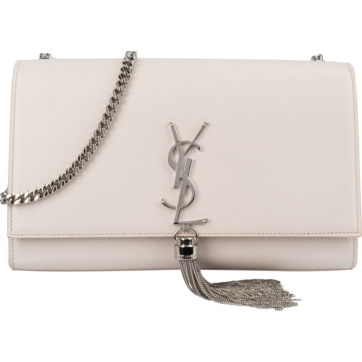 Bolso bandolera Kate de Saint Laurent en piel granulada con borla y cadena