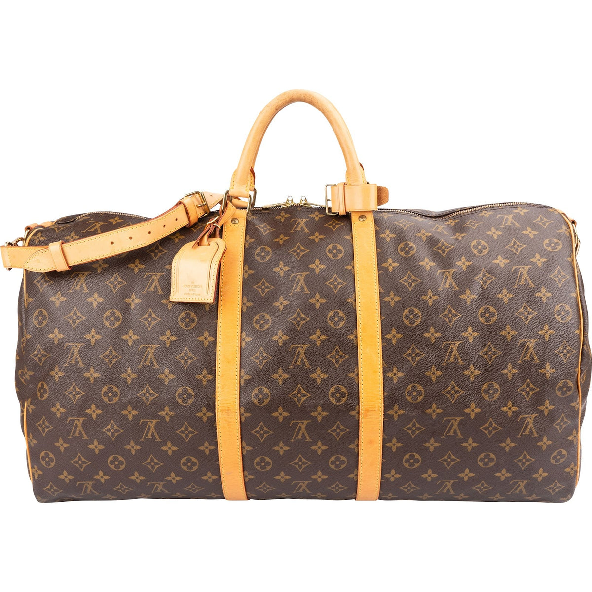 Louis Vuitton Monogram Canvas Keepall 60 Bandoulière Travel Bag