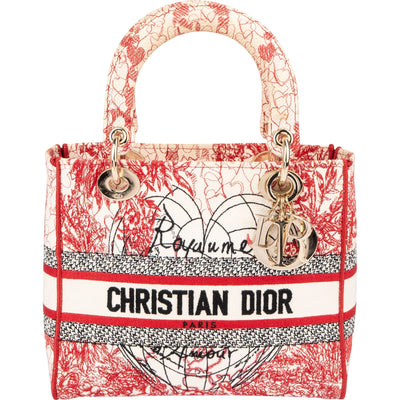 Christian Dior Embroidered Canvas D-Lite D-Royaume d'Amour Handbag