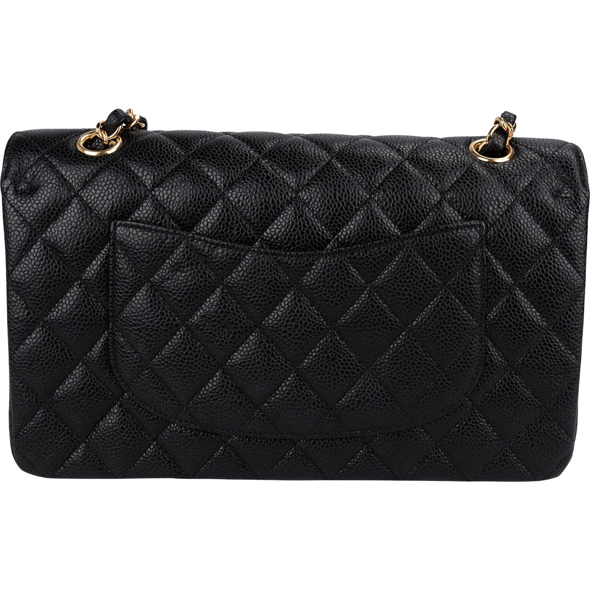 Bolso de hombro Chanel Medium Double Flap en piel caviar acolchada