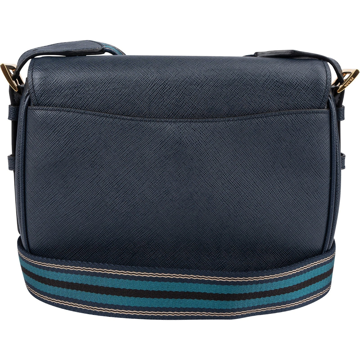 Borsa a tracolla Prada in pelle Saffiano blu