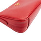Prada Red Saffiano Leather Zip Mini Handbag