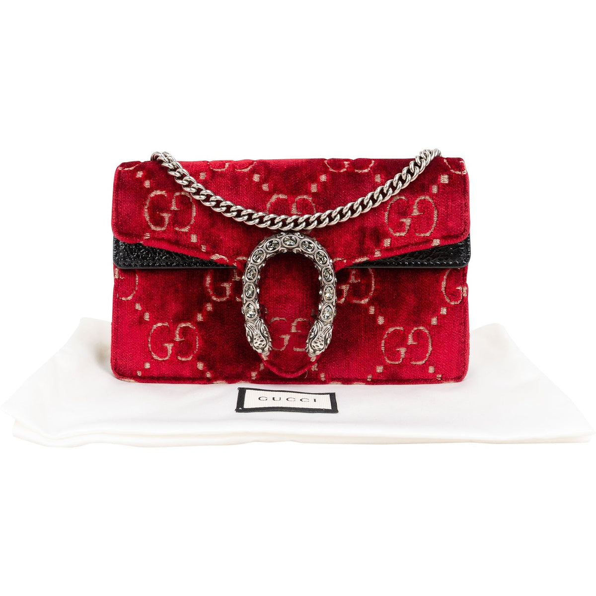 Gucci Dionysus Mini mit Kristallen aus GG Samt – Ansicht 2