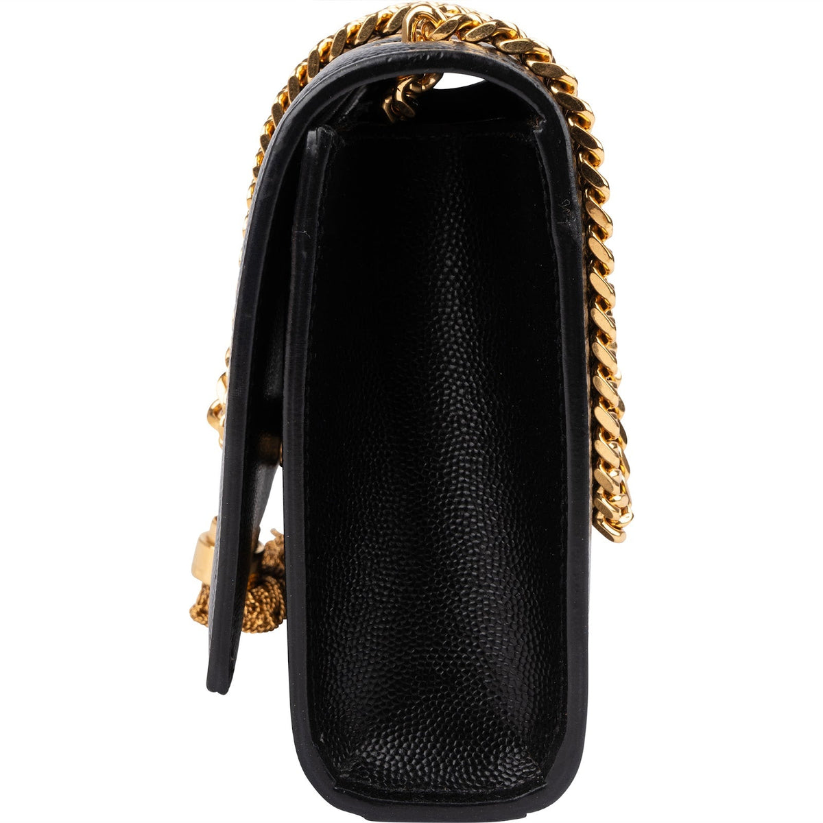 Bolso bandolera Saint Laurent Kate pequeño con borla y cadena en piel granulada