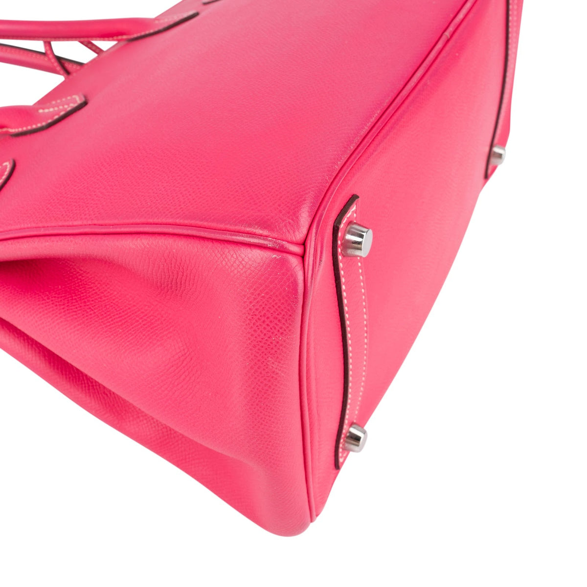 Sac à main Hermès Birkin 30 en cuir Epsom rose bonbon et bijouterie palladium