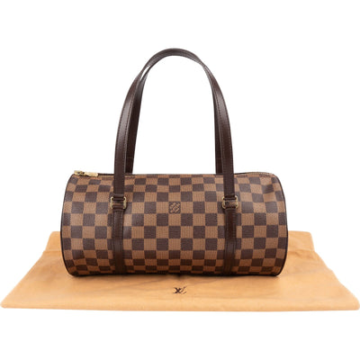 Borsa a mano Louis Vuitton Papillon 30 in tela Damier Ebene