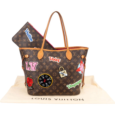 Louis Vuitton Monogram Canvas Illustré LV World Neverfull MM Shoulder Bag