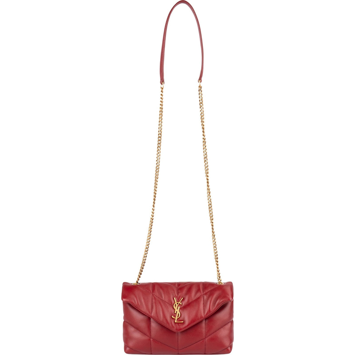 Saint Laurent Loulou Small aus gestepptem Leder – Ansicht 6