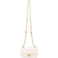 Sac bandoulière Chanel Mini Rectangular à rabat simple en cuir d'agneau matelassé avec perles