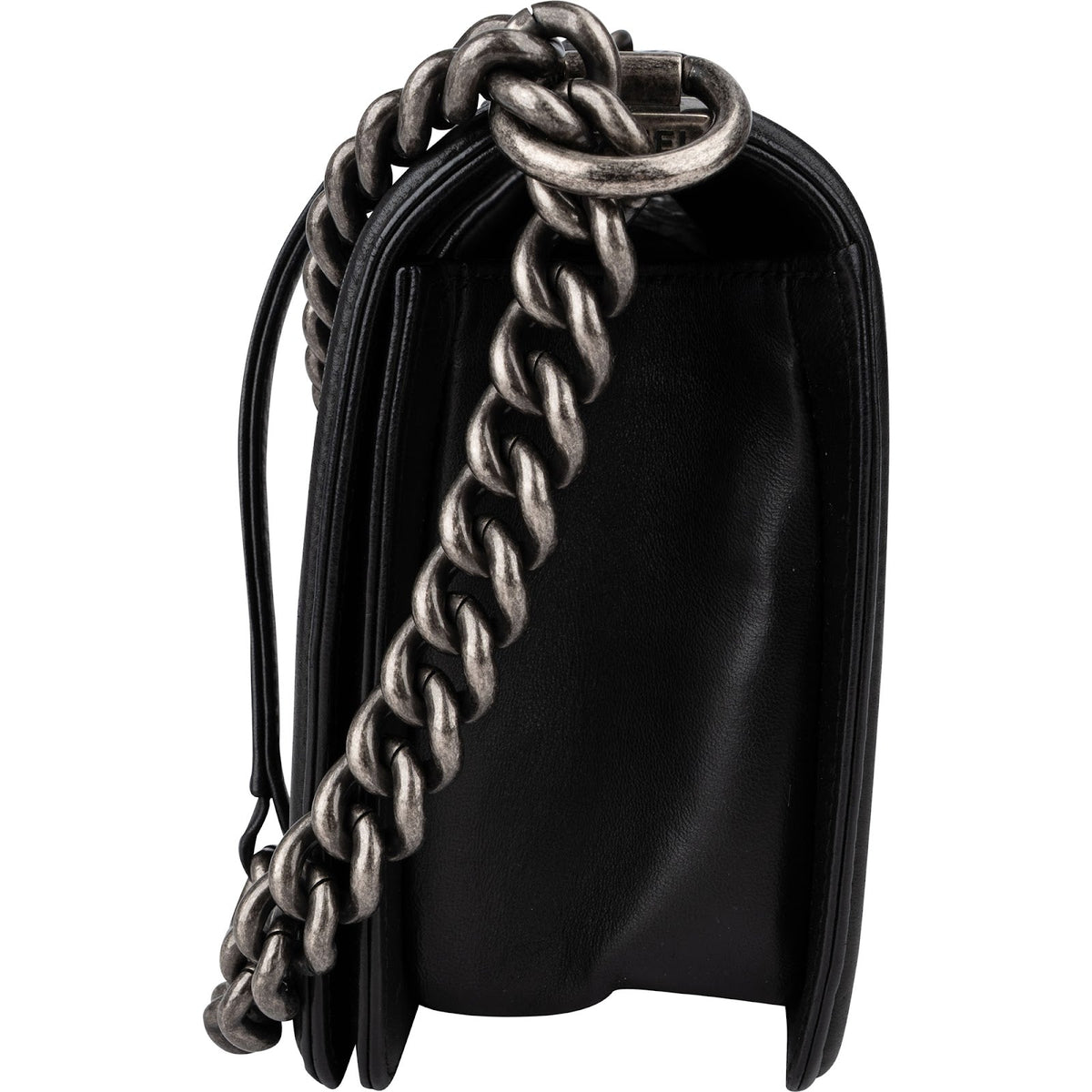 Chanel Medium Boy Single Flap aus gestepptem Lammleder – Ansicht 5