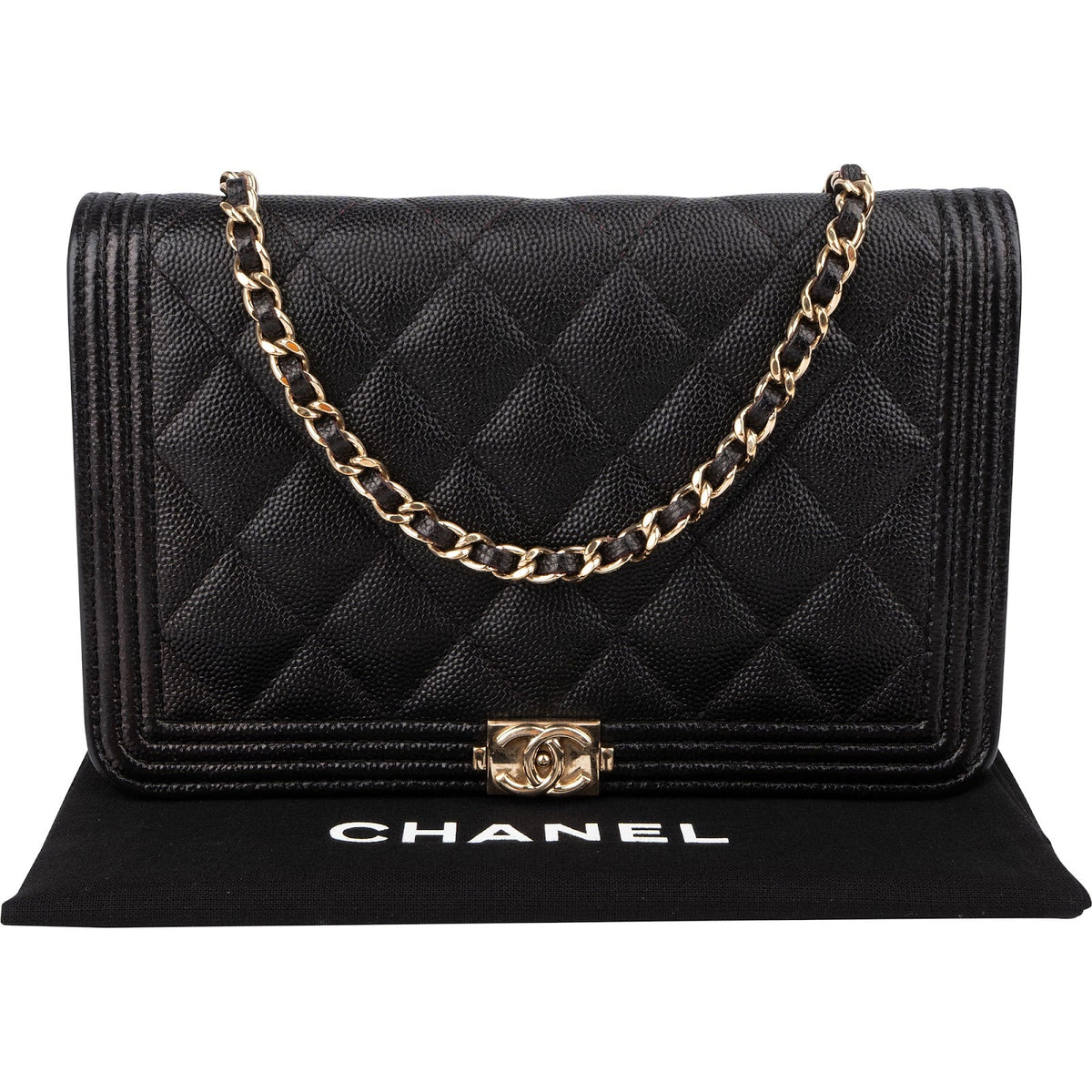 Chanel Caviar Leder Wallet on Chain Boy Umhängetasche, Bild 2 von 14