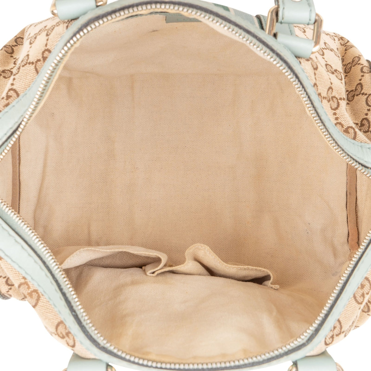 Gucci Monogram GG Canvas Vintage Web Boston Handtasche, Bild 9 von 11