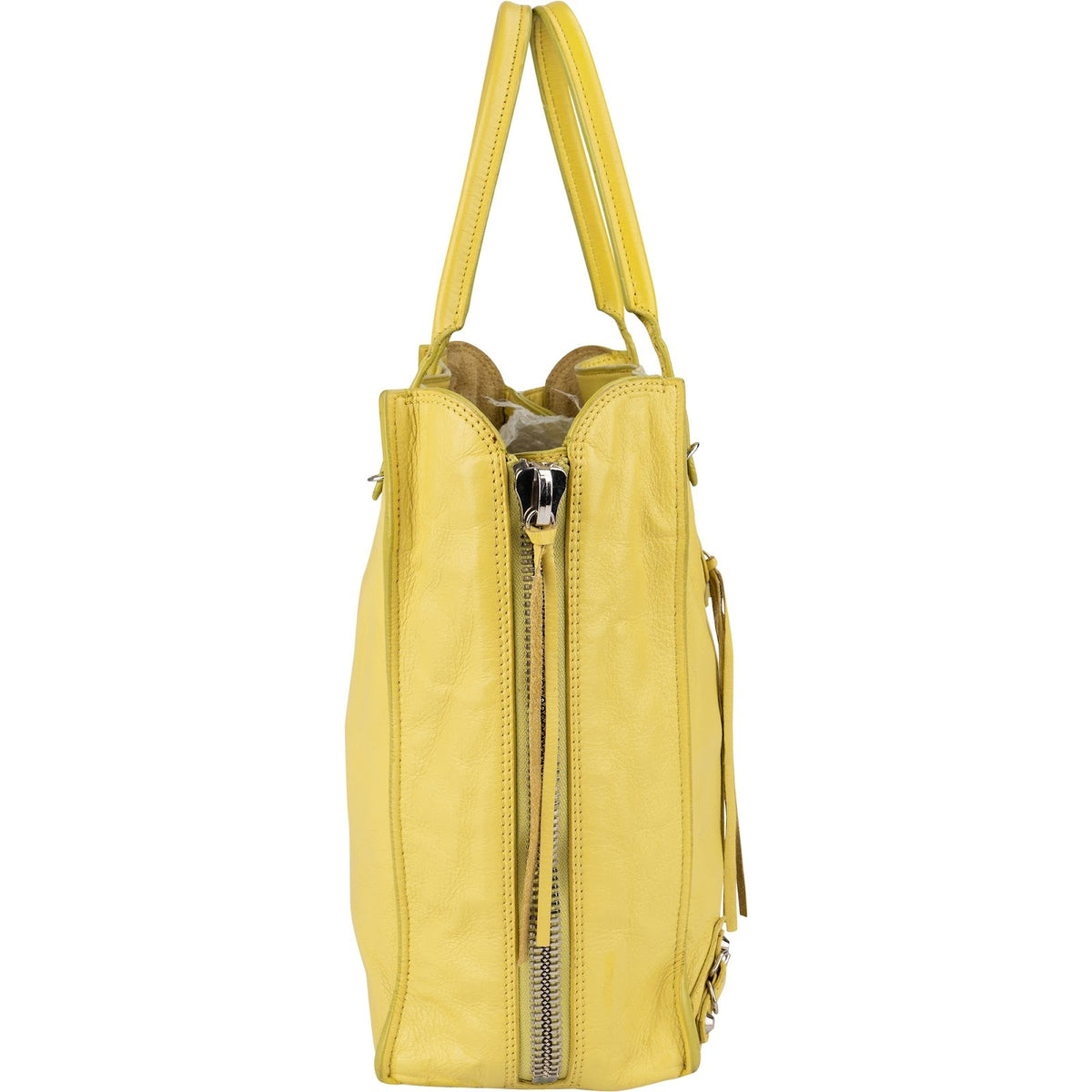 Balenciaga Paper Side Zip Tote aus Leder – Ansicht 3