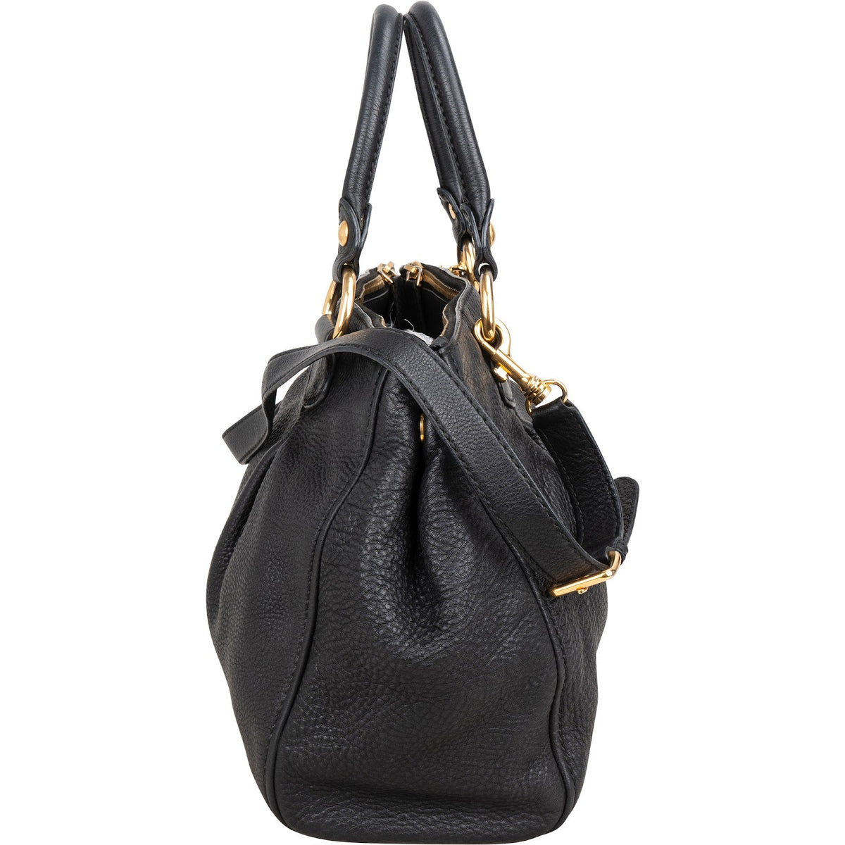 Borsa a mano Miu Miu Hobo in pelle Vitello Daino