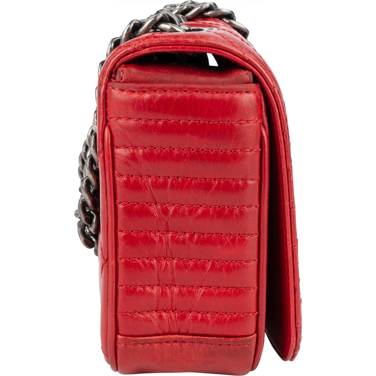 Chanel Quilted Calfskin Leather Boy Single Flap Crossbody Bag