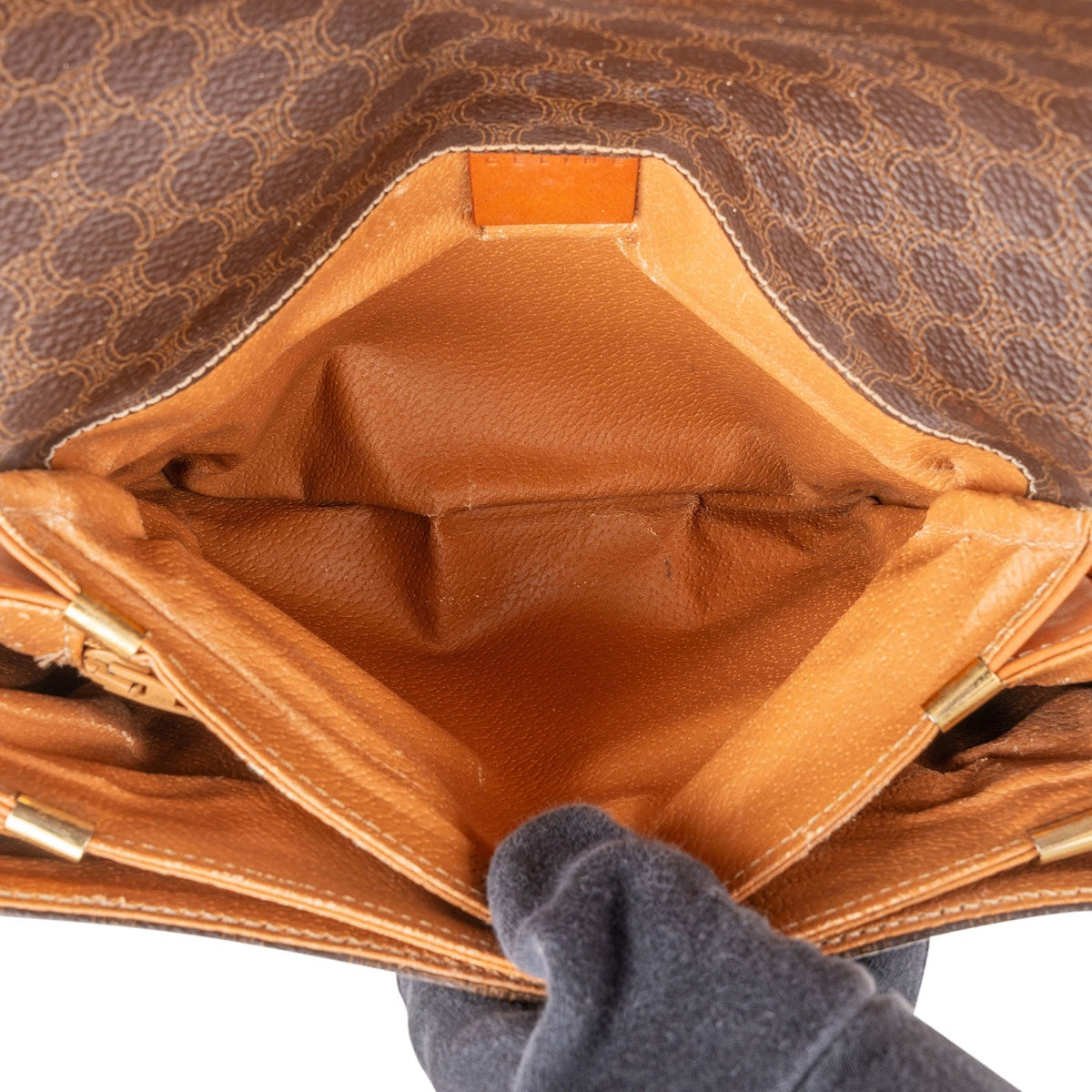 Celine Macadam Monogram Canvas Messenger Crossbody Tas