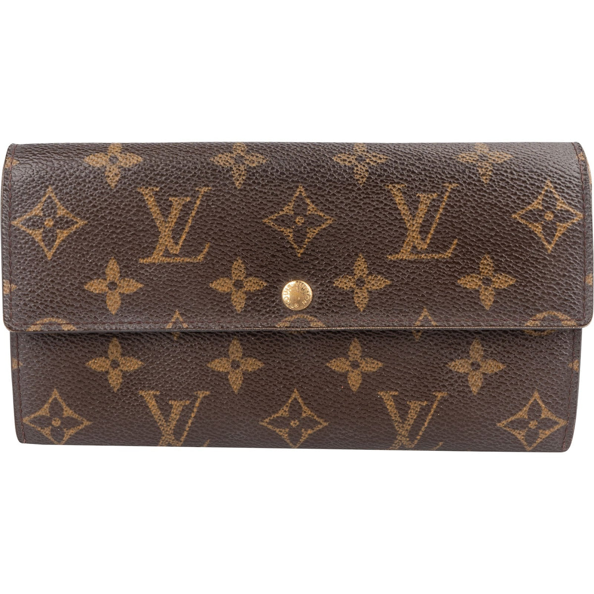 Louis Vuitton Monogram Canvas Sarah Wallet aus Monogram Canvas und Leder – Vorderansicht