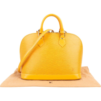 Louis Vuitton Alma PM handtas van geel Epi-leer