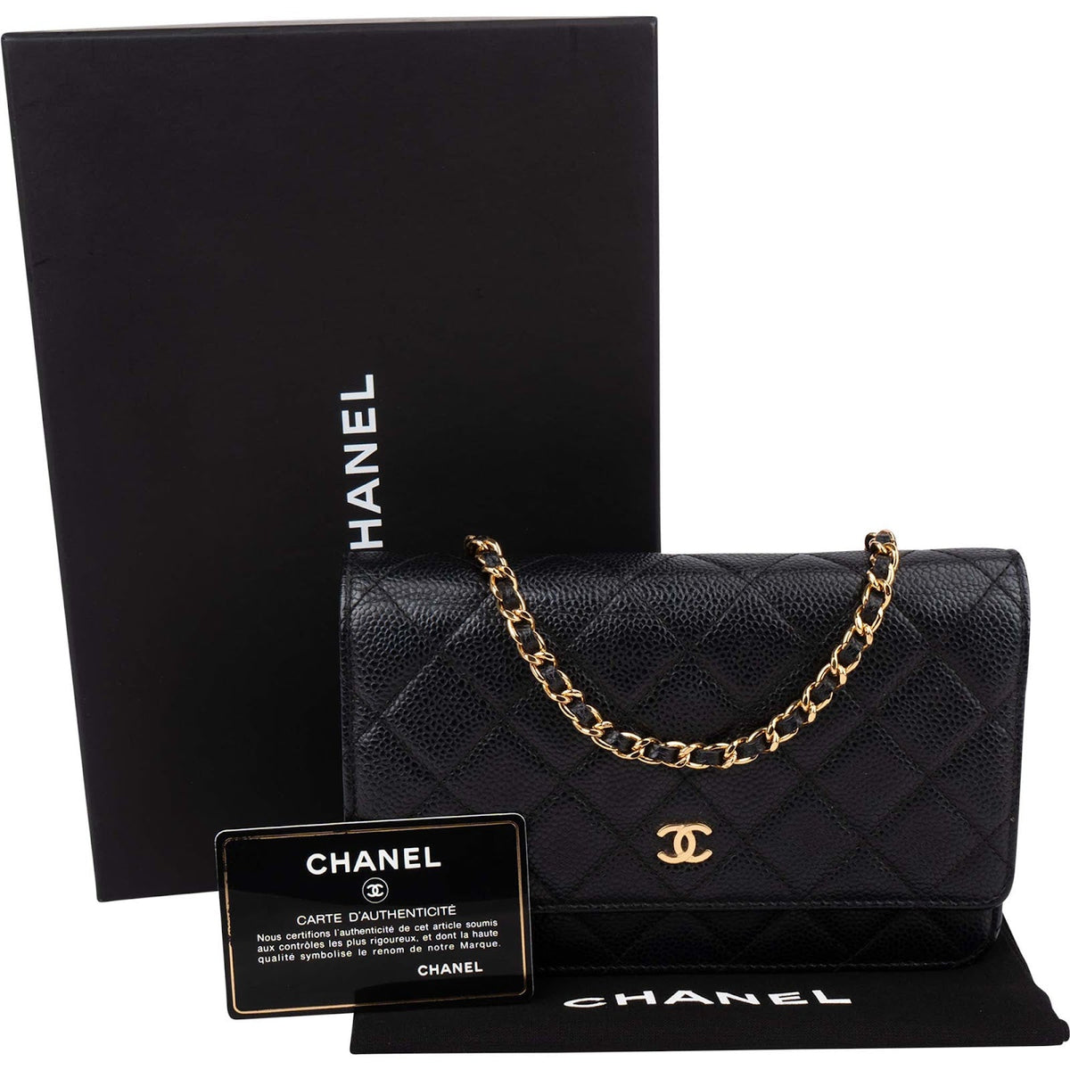 Chanel Caviar Leder CC Wallet on Chain Umhängetasche, Bild 2 von 14