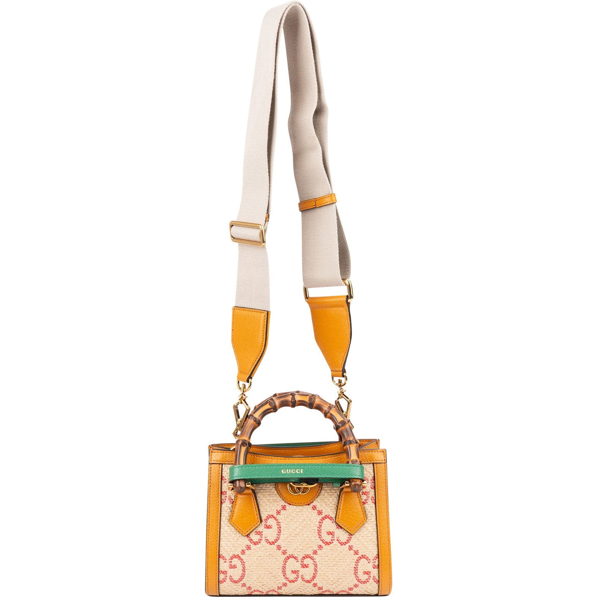 Gucci Diana Mini Tote aus Bast (limitiert) – Ansicht 8