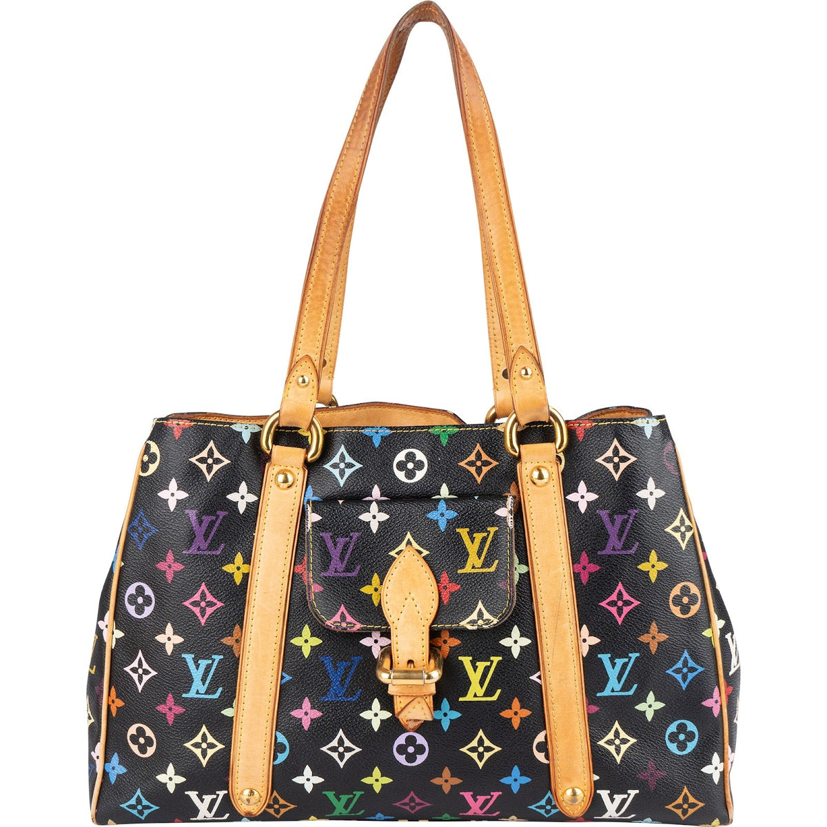 Borsa a spalla Louis Vuitton Aurelia in tela Monogram Multicolore