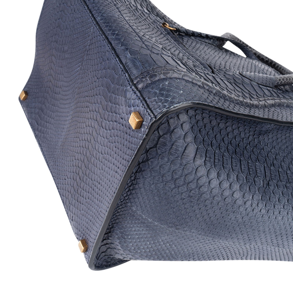 Celine Phantom aus blauem Pythonleder – Detailansicht 7