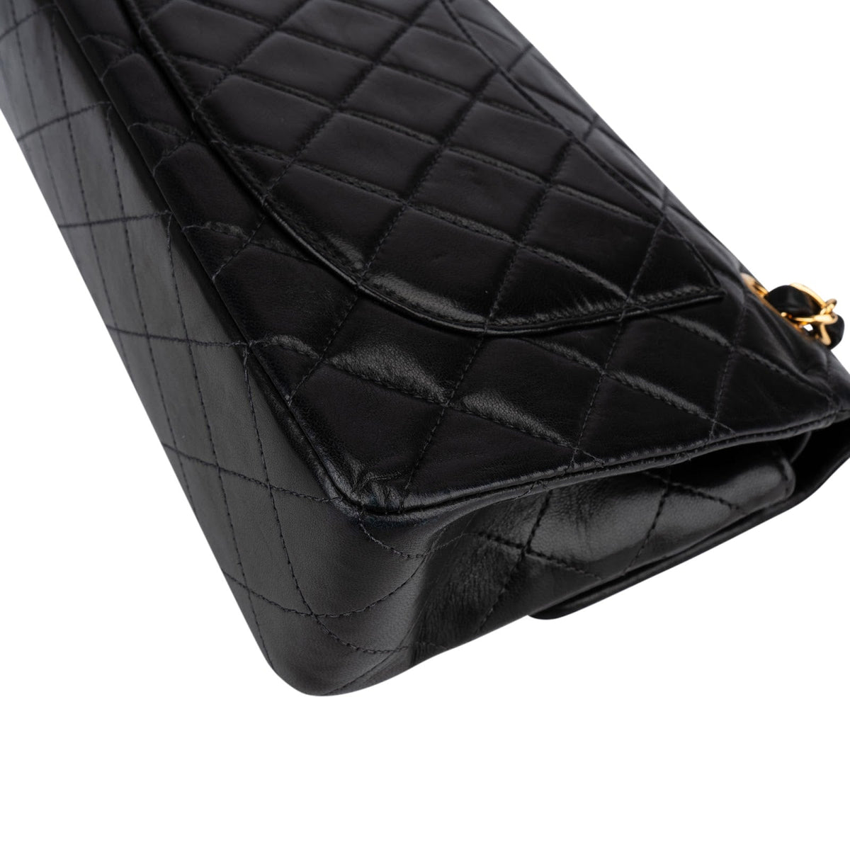 Borsa a spalla Chanel Small Double Flap in pelle di agnello trapuntata con finiture in oro 24K