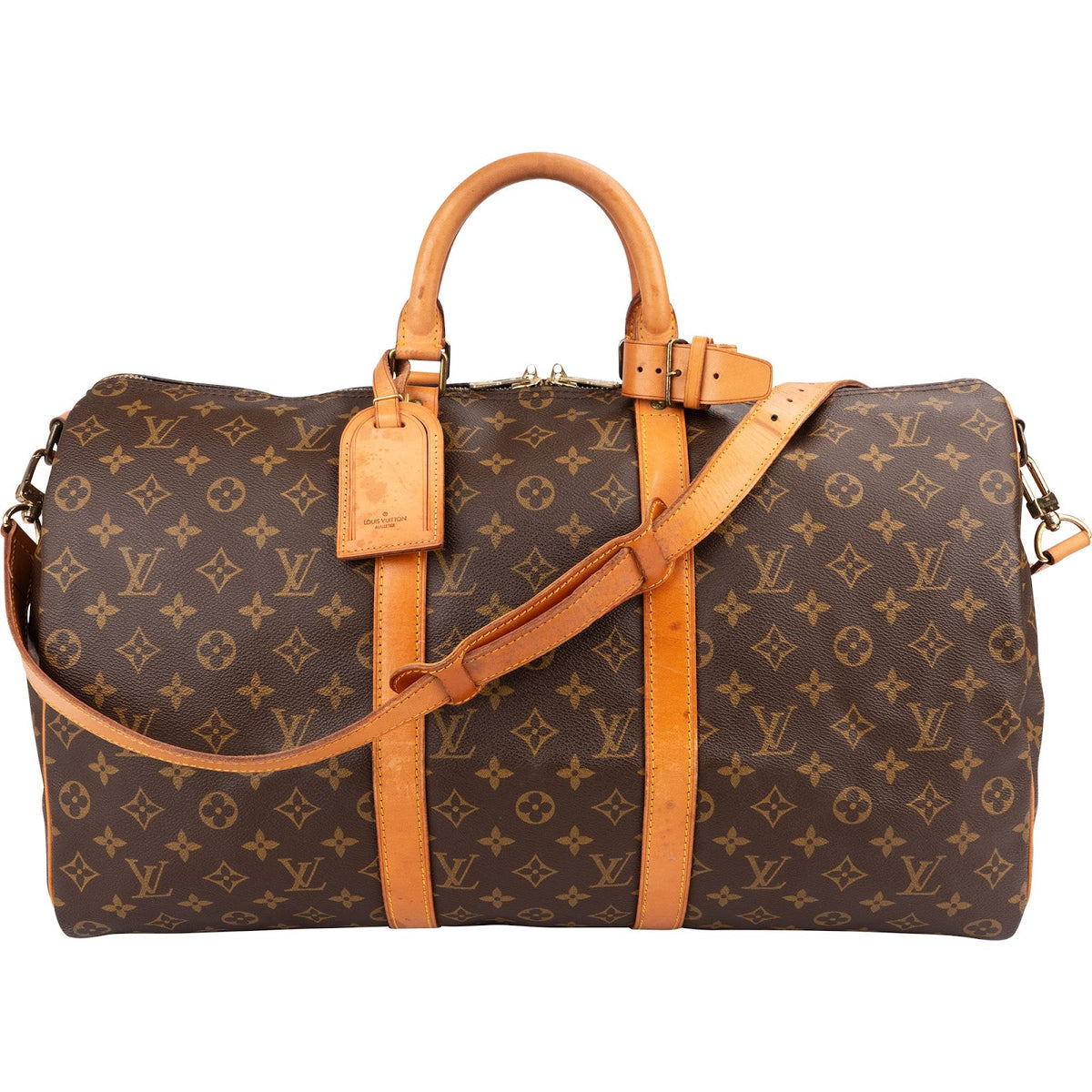 Louis Vuitton Keepall 50 Bandoulière aus Monogram Canvas – Vorderansicht