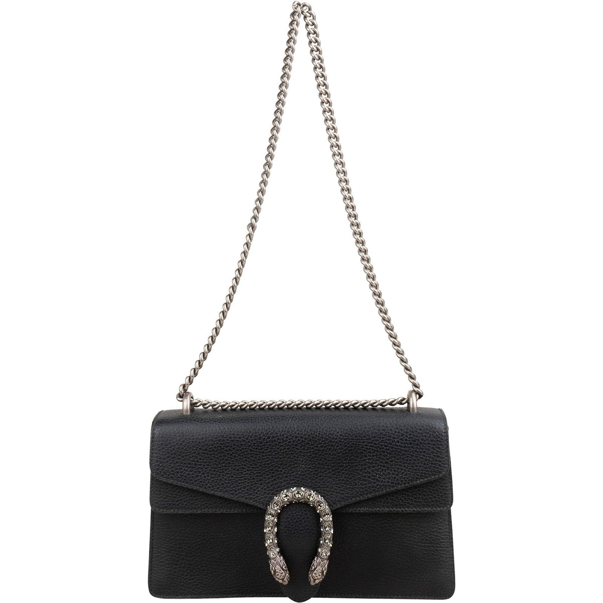 Borsa a spalla Gucci Dionysus con cristalli in pelle martellata