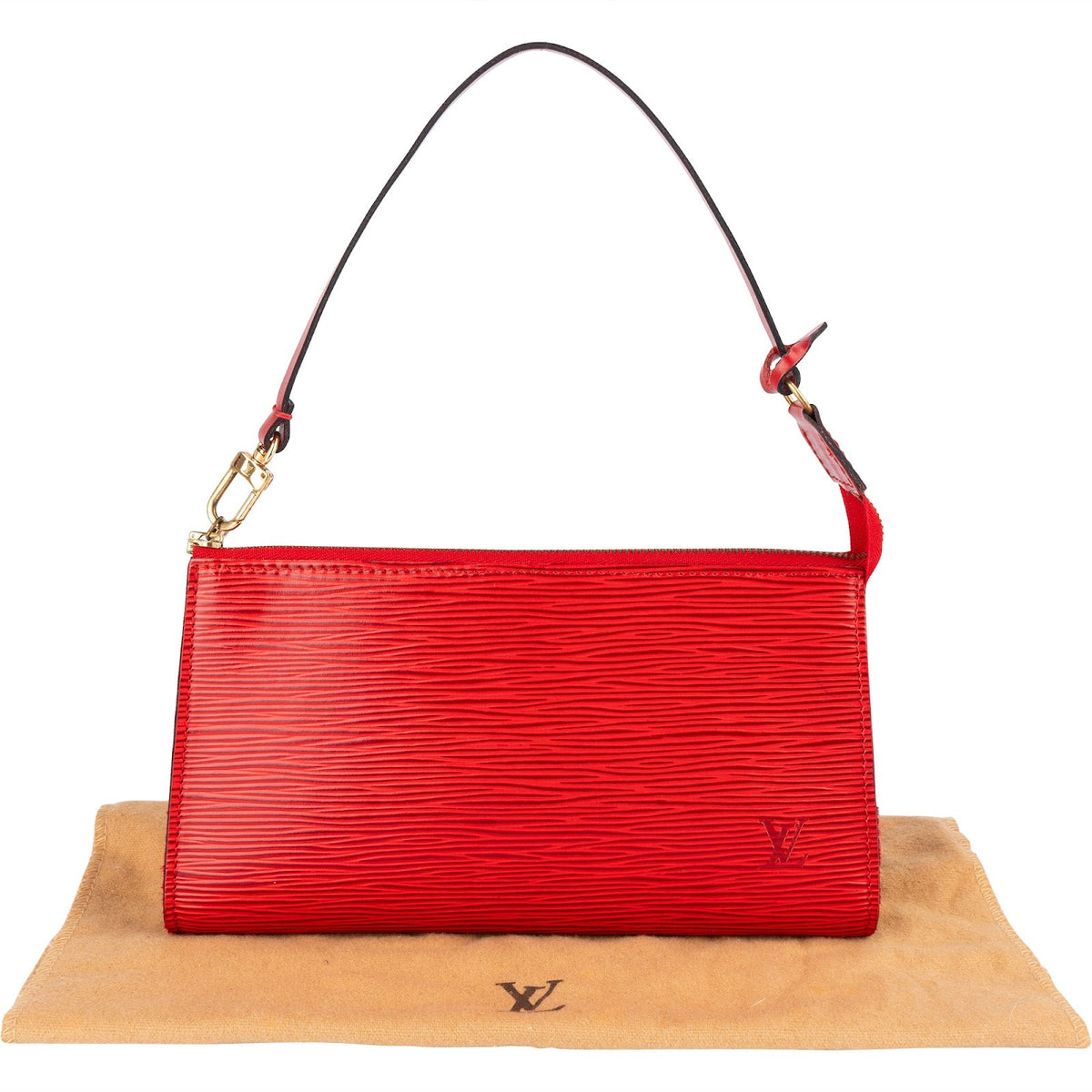 Louis Vuitton Pochette Accessoires handtas van rood Epi-leer