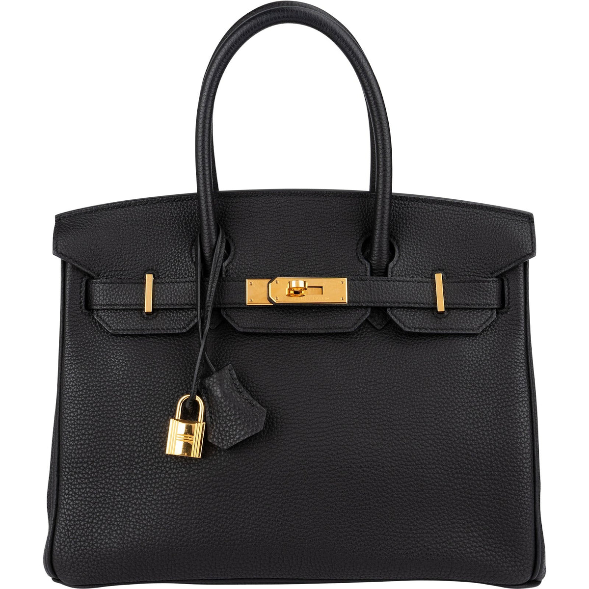 Borsa Hermès Birkin 30 in pelle Togo nera con hardware dorato (2015)
