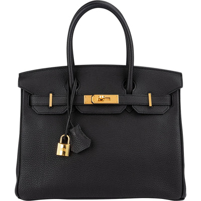 Hermès Black Togo Leather Gold Birkin 30 Handbag (2015)