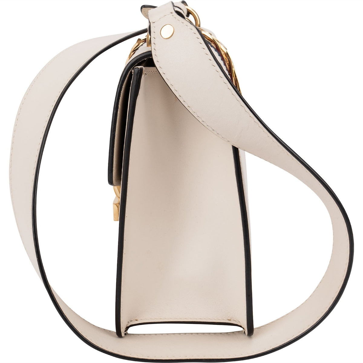 Borsa a spalla Gucci Sylvie in pelle bianca