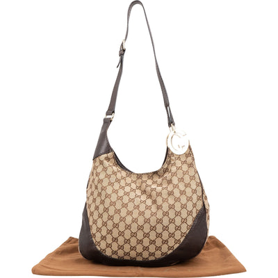 Sac bandoulière Gucci Britt Hobo en toile monogrammée GG