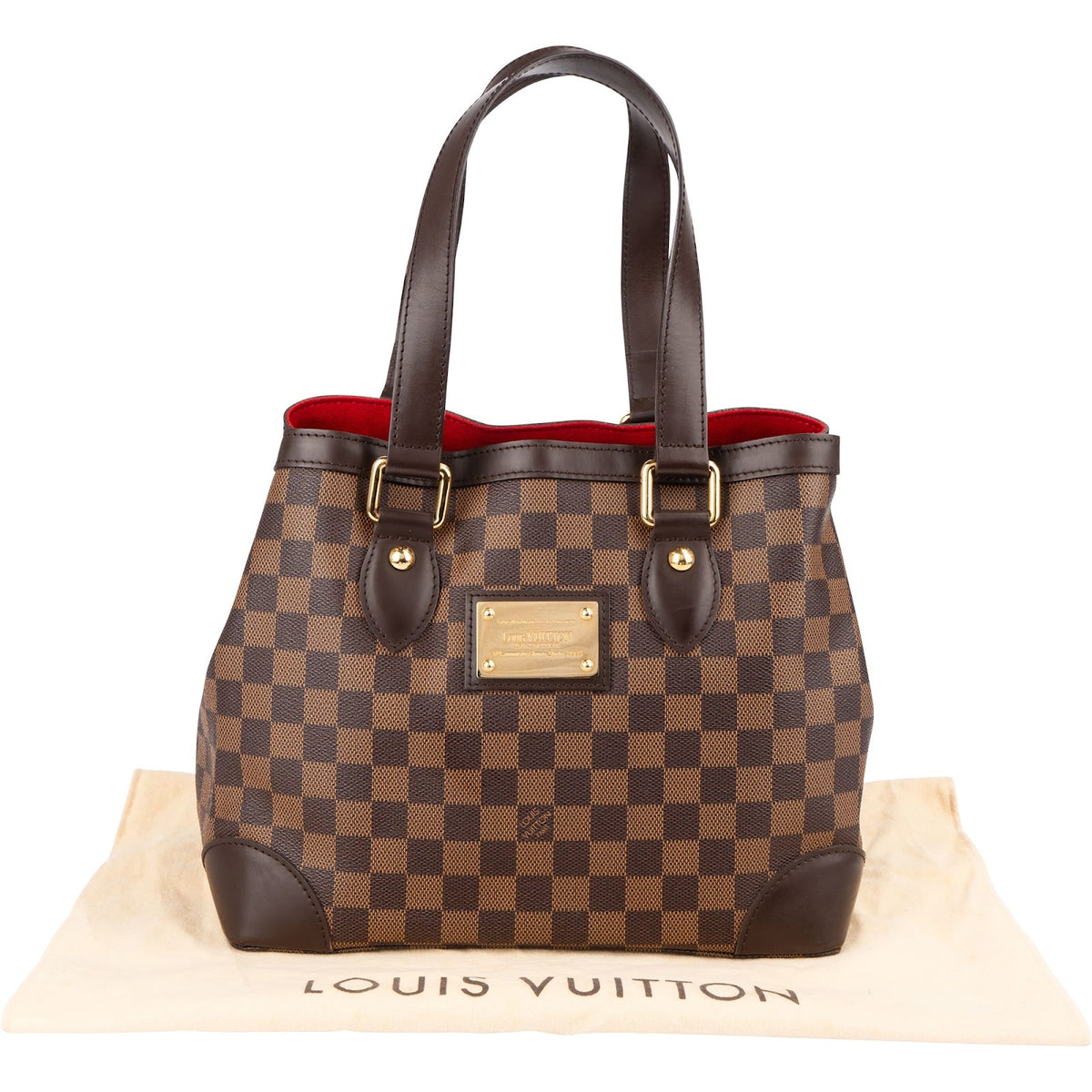 Sac à main Louis Vuitton Hampstead PM en toile Damier Ébène