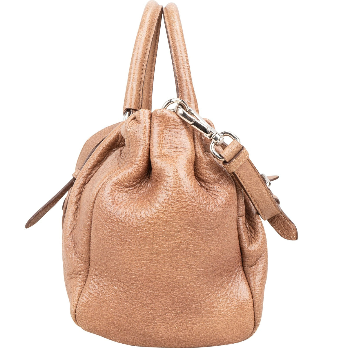 Prada Gaufre Leather Bauletto  Handbag