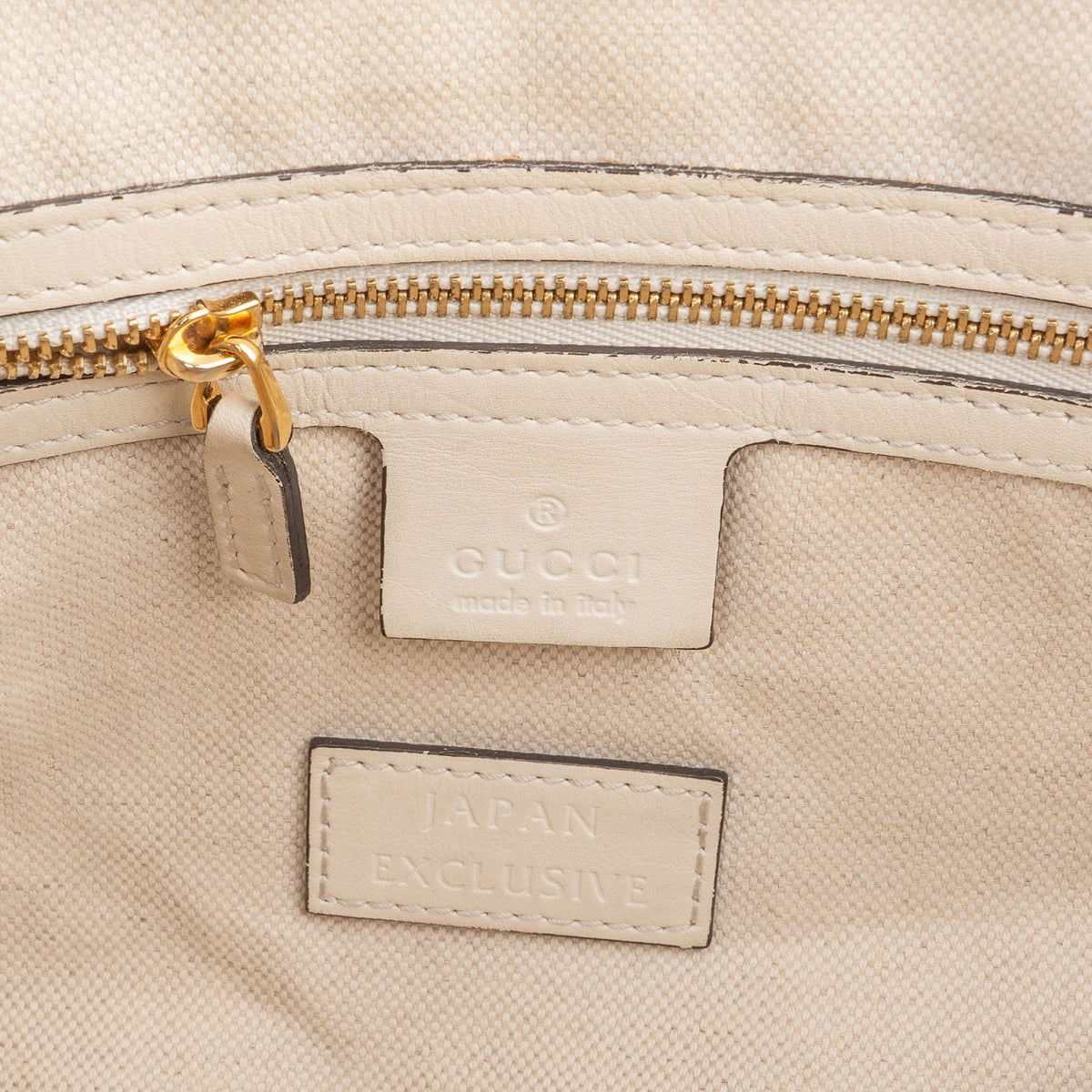 Sac cabas Gucci Japan Exclusive GG Bow en cuir crème