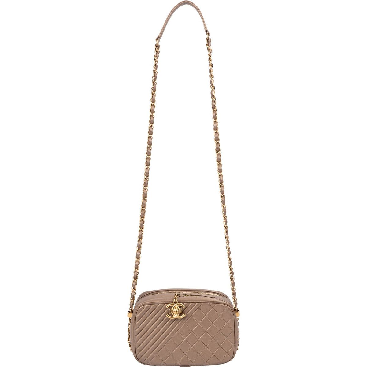 Chanel Quilted Leather Camera Case Boy Crossbody Bag