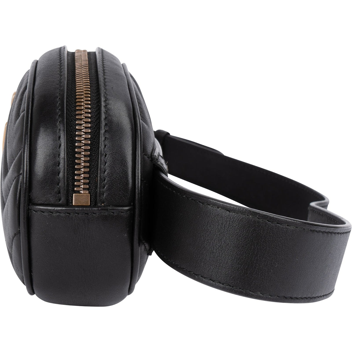 Sac ceinture GG Marmont en cuir matelassé noir Gucci
